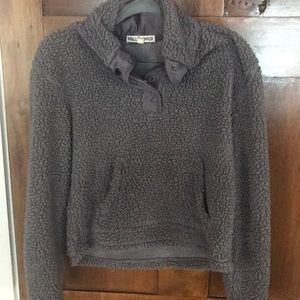 Wallflower Dusty Lavender/Gray Fluffy Sherpa Top